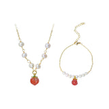 5-6mm Freshwater Pearl 14KGP Necklace & Bracelet Set