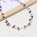 Natural Freshwater Pearl and Amethyst Necklace and Bracelet Set