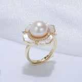 Freshwater Pearl Necklace with Ring and Earrings Set