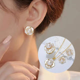 Freshwater Pearl Necklace with Ring and Earrings Set