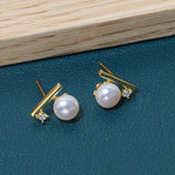 Freshwater Pearl Necklace and Stud Earrings Set