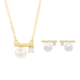 Freshwater Pearl Necklace and Stud Earrings Set