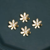 Freshwater Pearl Brooch 14KGP Silver Golden 6-6.5mm