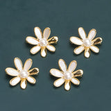 Freshwater Pearl Brooch 14KGP Silver Golden 6-6.5mm