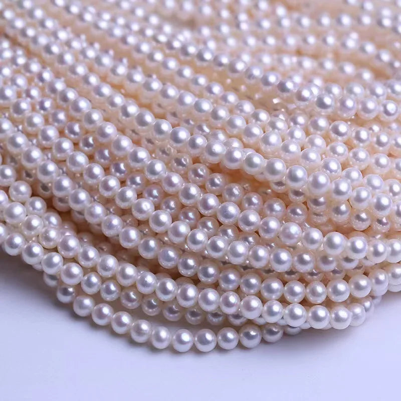 6-7mm Round Freshwater Pearl Beads for Jewelry Making