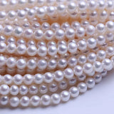 6-7mm Round Freshwater Pearl Beads for Jewelry Making