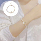 6-7mm Freshwater Pearl Butterfly Bracelet