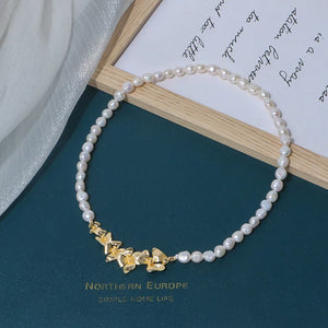 Baroque Freshwater Pearl Necklace and Earrings Set