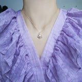 6-7mm Freshwater Pearl Pendant Necklace & S925 Stud Earrings Set