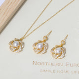 6-7mm Freshwater Pearl Pendant Necklace & S925 Stud Earrings Set