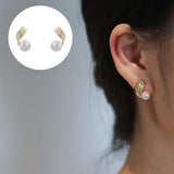 7.5-8mm Freshwater Pearl S925 Stud Silver Earrings