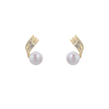 7.5-8mm Freshwater Pearl S925 Stud Silver Earrings