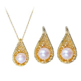7-8mm Freshwater Pearl Necklace & Earrings Set