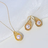7-8mm Freshwater Pearl Necklace & Earrings Set