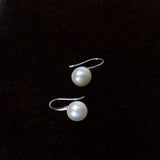 AAAA 8-8.5mm Freshwater Pearl S925 Earrings in Silver & Golden