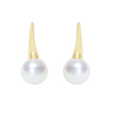 AAAA 8-8.5mm Freshwater Pearl S925 Earrings in Silver & Golden