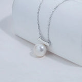9-9.5mm Round Freshwater Pearl S925 Silver & Golden Necklace