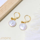 Baroque Coin Pearl Necklace & Stud Earrings Set