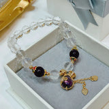 Crystal & Amethyst Filled Bracelets for Women