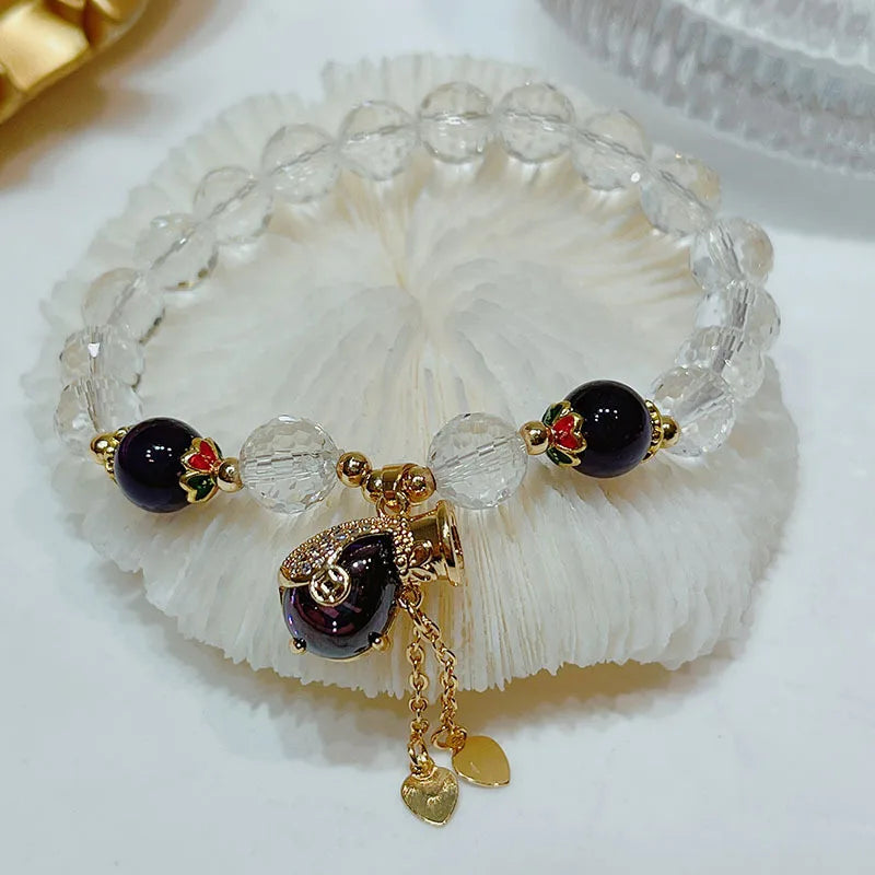 Crystal & Amethyst Filled Bracelets for Women