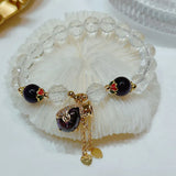 Crystal & Amethyst Filled Bracelets for Women