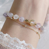 Natural Crystal & Lavender Bracelet for Women