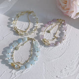 Natural Crystal & Lavender Bracelet for Women