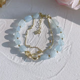 Natural Crystal & Lavender Bracelet for Women