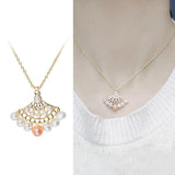 Purple Freshwater Pearl Necklace & Earrings Set