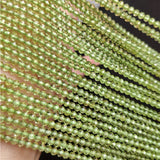 Peridot 3mm Rondelle Faceted Beads for Jewelry Making