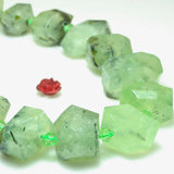 Prehnite 14-18mm Baroque Faceted Beads for Jewelry Making