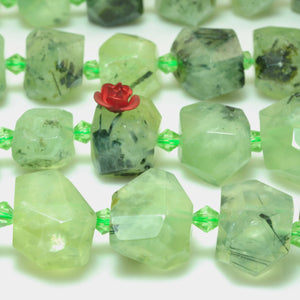 Prehnite 14-18mm Baroque Faceted Beads for Jewelry Making
