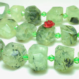 Prehnite 14-18mm Baroque Faceted Beads for Jewelry Making