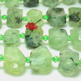 Prehnite 14-18mm Baroque Faceted Beads for Jewelry Making