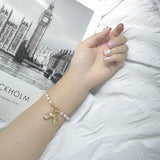 Baroque Freshwater Pearl Bracelet 14KGP Peanut Style