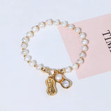 Baroque Freshwater Pearl Bracelet 14KGP Peanut Style