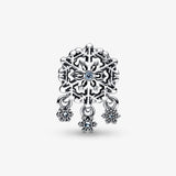 Icy Snowflake Drop Charm for Bracelet Bangle, Christmas Berloque