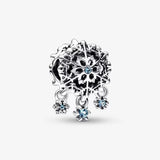 Icy Snowflake Drop Charm for Bracelet Bangle, Christmas Berloque