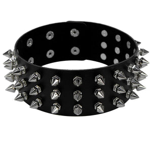 Idopy Faux Leather Choker Punk Rivets Gothic Buckle Necklaces