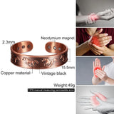 Adjustable Copper Magnetic Bracelet for Men 15.5MM Wide
