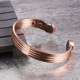 Vintage Copper Men's Bracelet Cuff Magnetic Arthritis Bangle