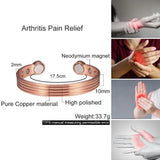 Vintage Copper Men's Bracelet Cuff Magnetic Arthritis Bangle