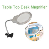 LED Magnifier Clip-On Desk Lamp for Reading
