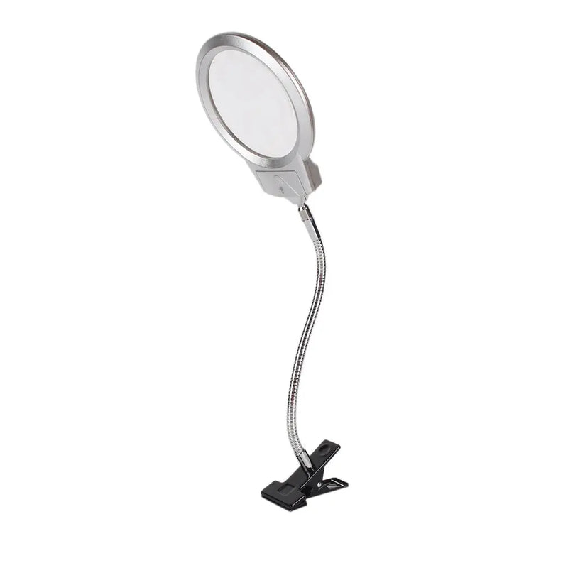 LED Magnifier Clip-On Desk Lamp for Reading