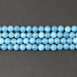 Chalcedony Round Beads for DIY Jewelry Making - Aquamarine Stone