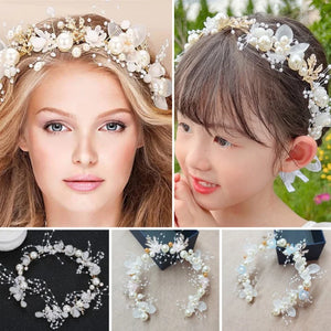 Bridal Flower Wreath Headband Wedding Hair Jewelry