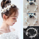Bridal Flower Wreath Headband Wedding Hair Jewelry