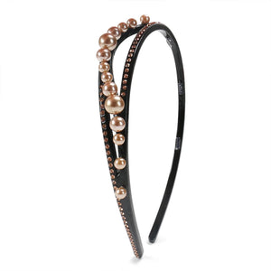 Pearl Rhinestone Headband Non-Slip Hairband Hair Accessories
