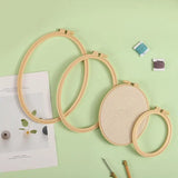 Bamboo Plastic Embroidery Hoops Frame for DIY Cross Stitch