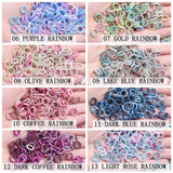 Rainbow Circle Resin Rhinestones 10mm 1000pcs DIY Craft Jewelry Wedding Decor